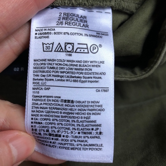 NEW GAP Pants MID RISE STRETCH Green Waist 30 Size 2 Women’s - Picture 6 of 16